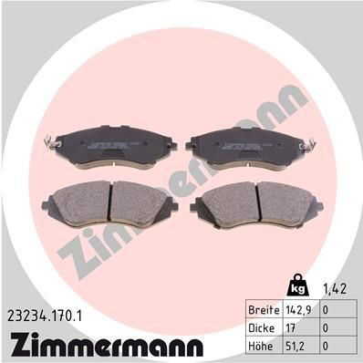232341701 Zimmermann Колодки передние