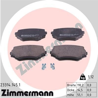 233141451 Zimmermann Колодки передние