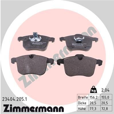 234042051 Zimmermann Колодки передние