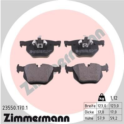 Задние тормозные колодки 235501701 Zimmermann