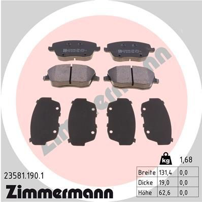 235811901 Zimmermann Колодки передние