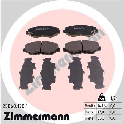 238681701 Zimmermann Колодки передние