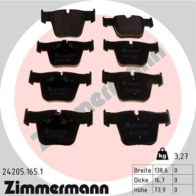 Тормозные колодки Zimmermann 242051651