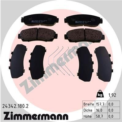 Тормозные колодки Zimmermann 243421802