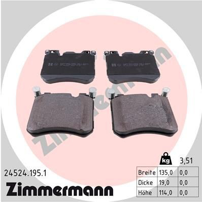 245241951 Zimmermann Колодки передние