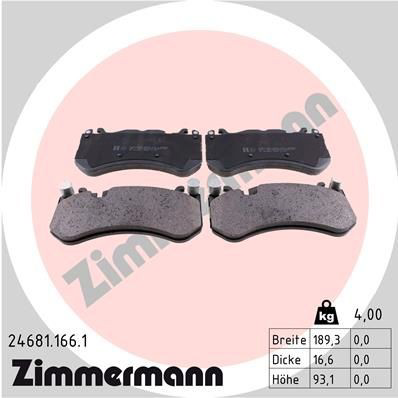 246811661 Zimmermann Колодки передние