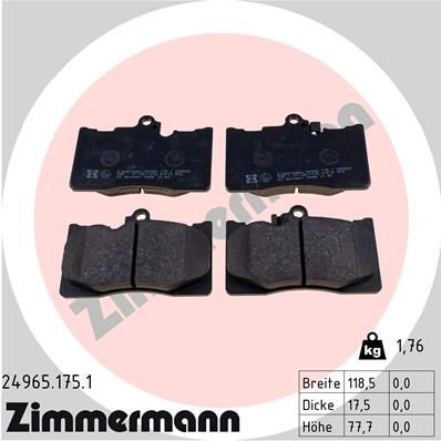 249651751 Zimmermann Колодки передние