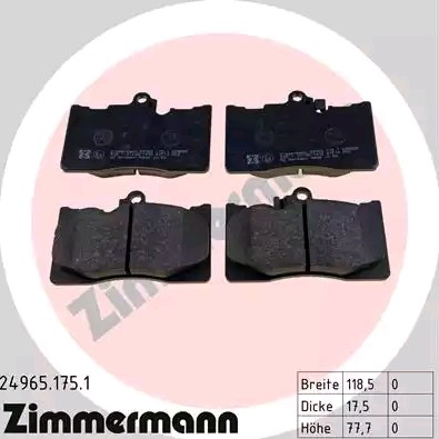 Колодки Zimmermann 249651751 цена, от 51.81 USD
