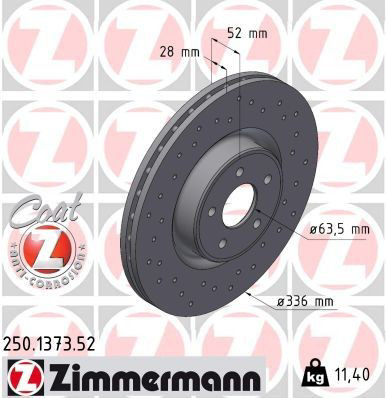 250137352 Zimmermann Диск тормозной передний