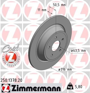250137820 Zimmermann Дисковый тормоз