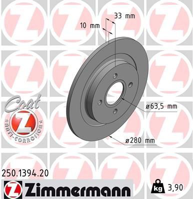 250139420 Zimmermann Дисковый тормоз