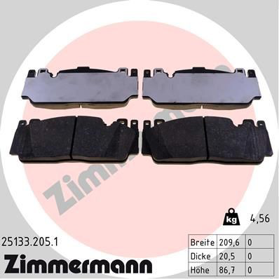 Тормозные колодки Zimmermann 251332051