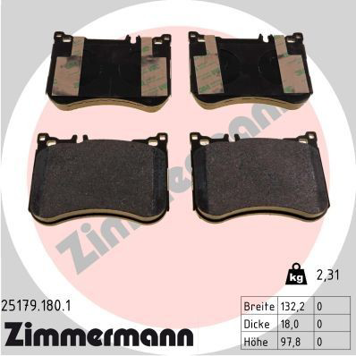 251791801 Zimmermann Колодки передние