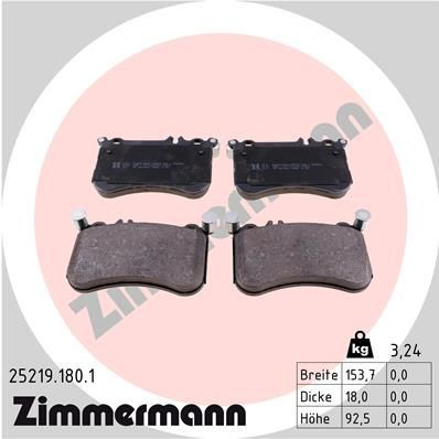 252191801 Zimmermann Колодки передние