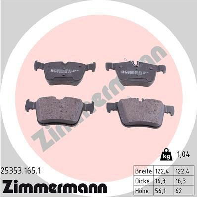 Колодки дисковые  Zimmermann 253531651 цена, от 53.70 USD
