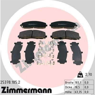253781852 Zimmermann Колодки передние