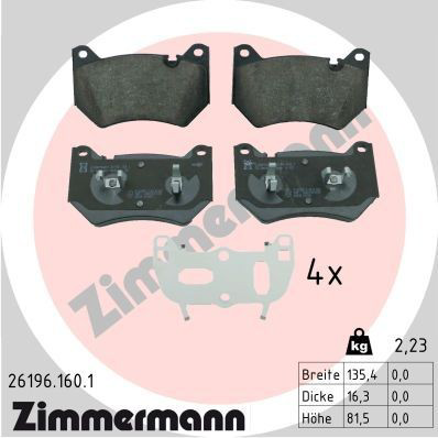 Тормозные колодки Zimmermann 261961601