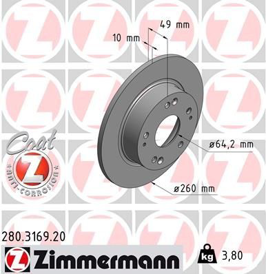 280316920 Zimmermann Дисковый тормоз