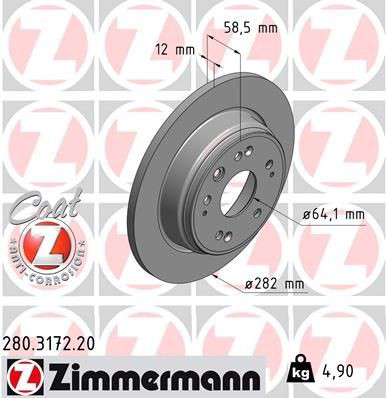280317220 Zimmermann Дисковый тормоз