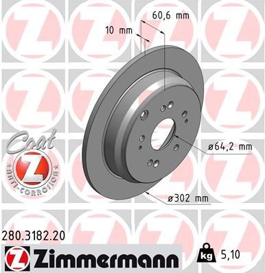 280318220 Zimmermann Дисковый тормоз