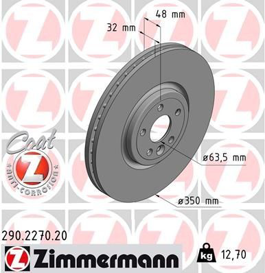 Тормоз дисковый передний Zimmermann 290227020 цена, от 105.45 USD