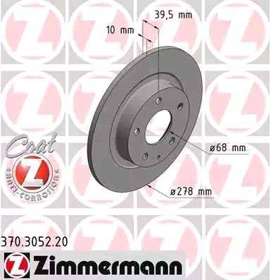 Задний тормозной диск Zimmermann 370305220 цена, от 40.53 USD