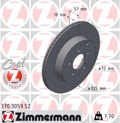 370305952 Zimmermann Дисковый тормоз