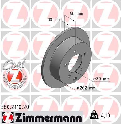 380211020 Zimmermann Дисковый тормоз