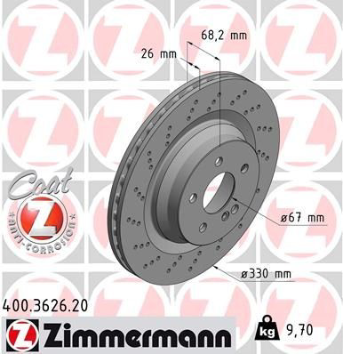 400362620 Zimmermann Дисковый тормоз