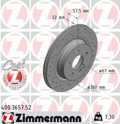 400365752 Zimmermann Дисковый тормоз