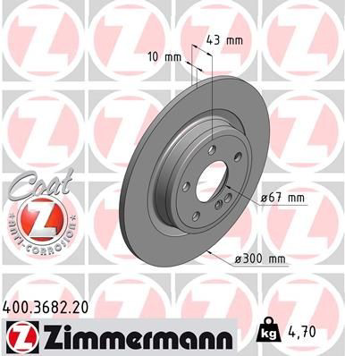 400368220 Zimmermann Дисковый тормоз