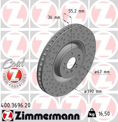 Тормоз дисковый передний Zimmermann 400369620 цена, от 158.68 USD