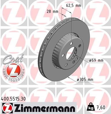 Купить 400551530 Zimmermann Ротор тормозной