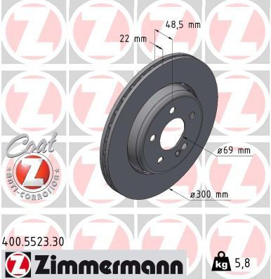Тормозные диски 400552330 Zimmermann