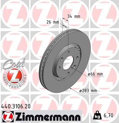 Купить 440310620 Zimmermann Ротор тормозной