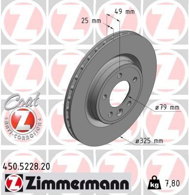 450522820 Zimmermann Дисковый тормоз