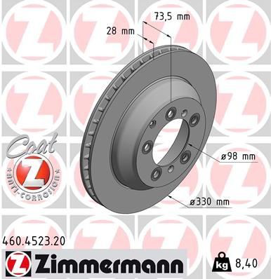 460452320 Zimmermann Дисковый тормоз