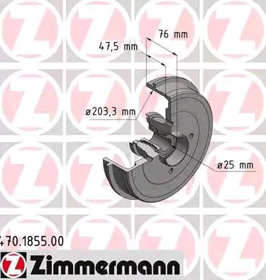 470185500 Zimmermann Тормозной барабан