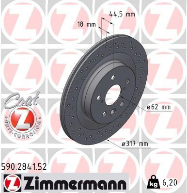 590284152 Zimmermann Дисковый тормоз