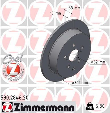 590284620 Zimmermann Дисковый тормоз