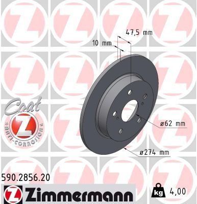 590285620 Zimmermann Дисковый тормоз