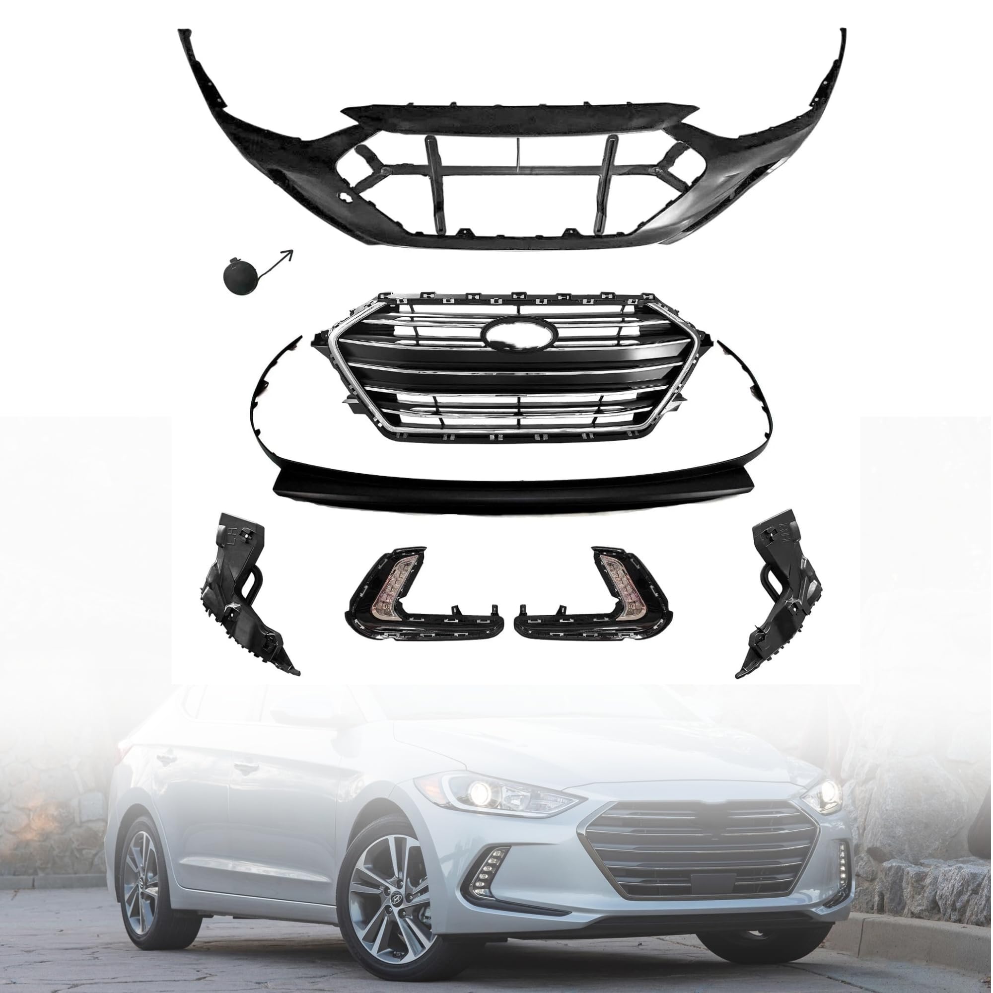 Бампер на авто Hyundai Elantra VI седан (AD) (2015 - 2022) цена, от 77.81 USD
