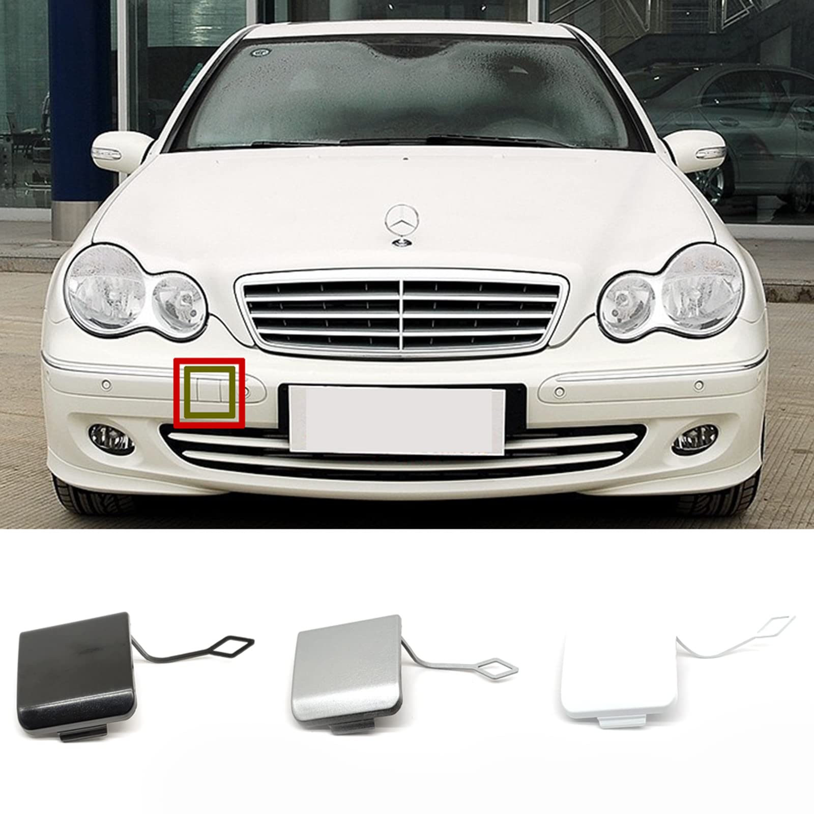 Заглушка буксировочного крюка в передний бампер Mercedes C седан (W203) (2000 - 2007) цена, от 11.09 USD