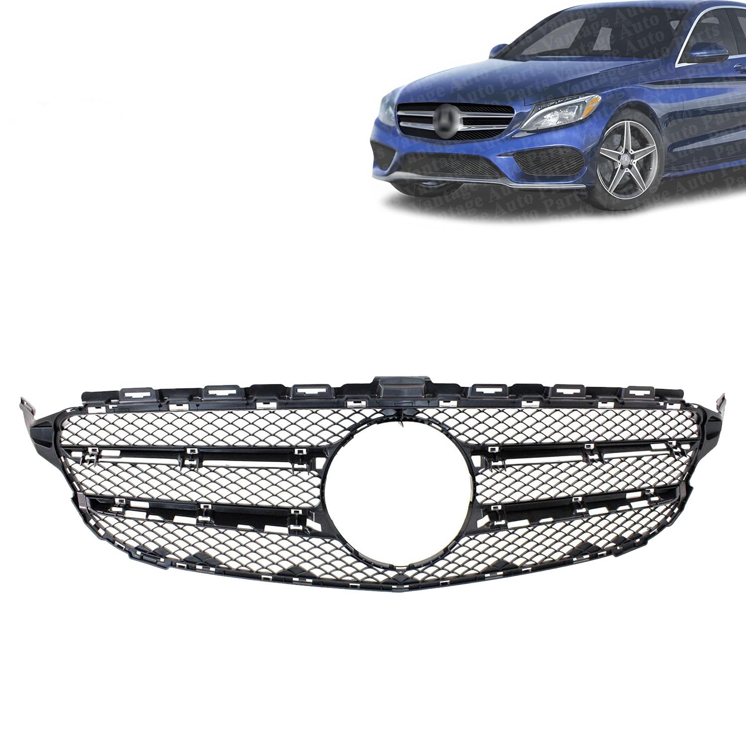 Облицовка радиатора Mercedes C седан (W205) (2013 - 2021) цена, от 90.79 USD