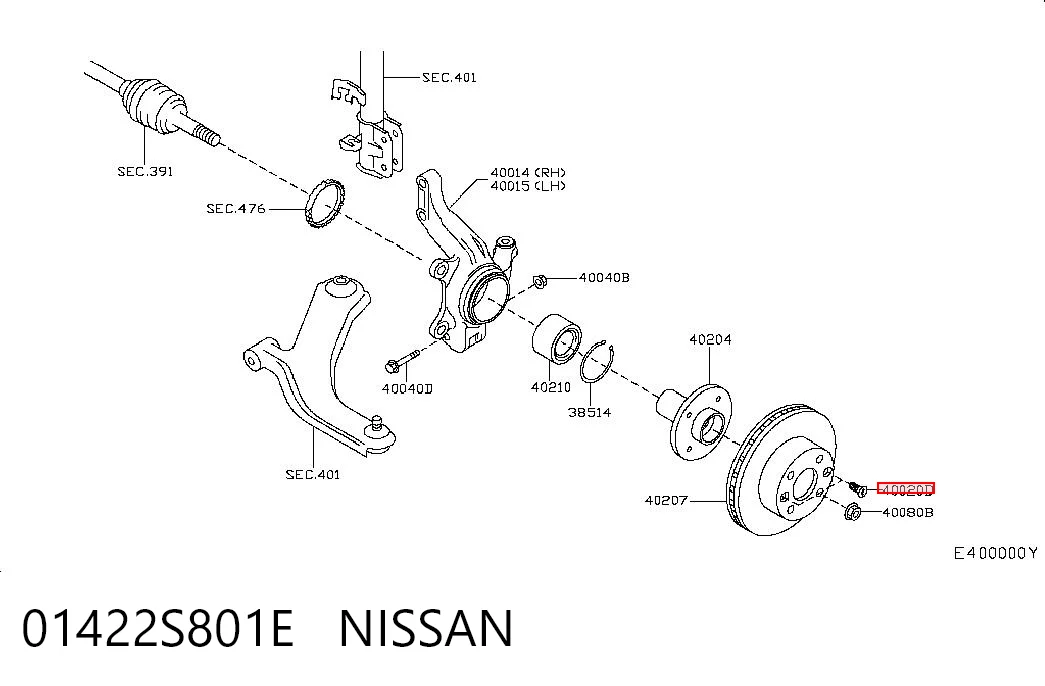 93860806 Peugeot/Citroen Болт крепления суппорта