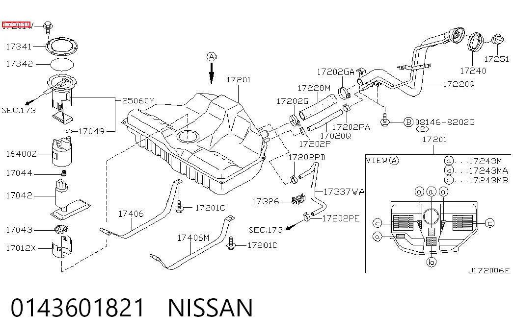0143601821 Nissan/Infiniti 