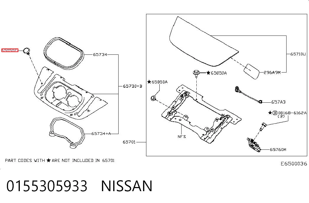 0155305933 Nissan/Infiniti Клип крепления подкрылка переднего крыла