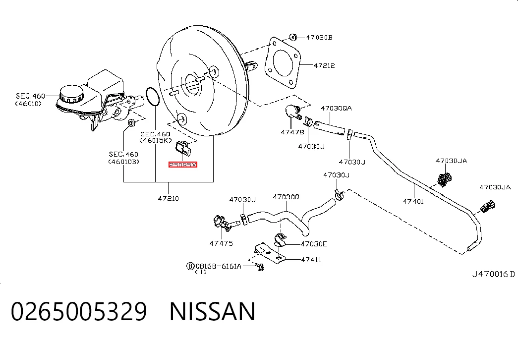 0265005329 Nissan/Infiniti Датчик давления наддува турбины