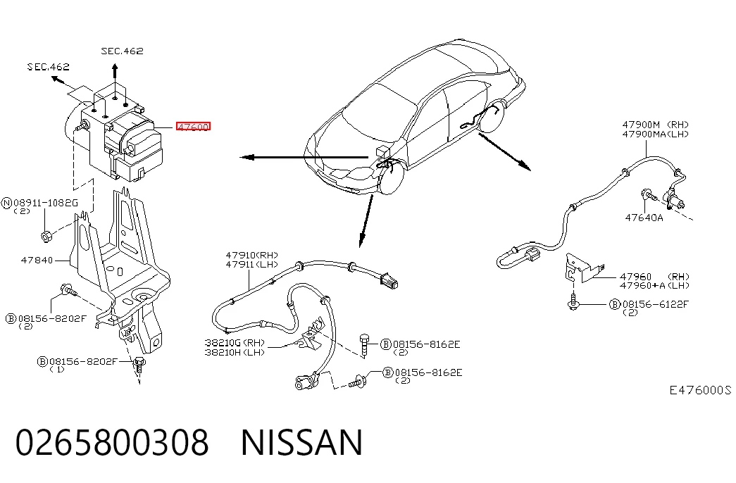 Блок ABS гидравлический на Nissan Primera  P12