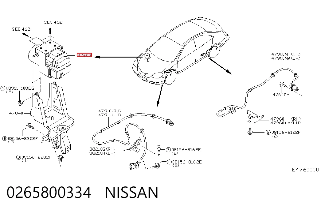 Гидроблок АБС Nissan Primera седан (P12) (2002 - 2008) цена, от 28.28 USD
